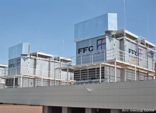 Блоки системы воздушного фрикулинга на крыше ЦОДа ФНС РФ в Дубне