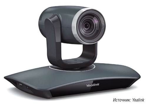 Рис. 2. Решение для ВКС «все в одном» Yealink VC110 (кодек ВКС и камера в одном устройстве) 