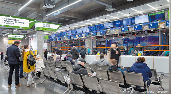 ПО системы Digital Signage (PADS4) в зоне выдачи интегрировано с ERP-системой SAP, из которой берется информация о статусе всех заказов. PADS4 формирует динамическую таблицу заказов и их статусов