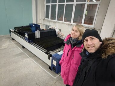 Режущий лазерный станок по металлу установлен в НПК Sabtec