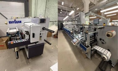 Перемоточная машина Rhyguan установлена в типографии «Латика» вместе со флексомашиной Weigang