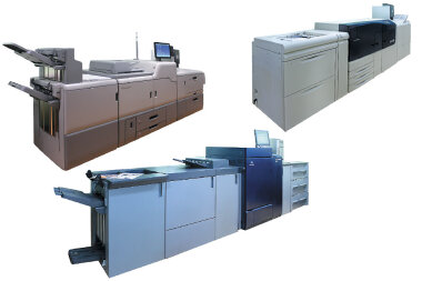 Konica Minolta AccurioPress C6100, Ricoh PRO C7210SX,  Xerox Versant 3100 Press
