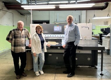 Бумагорезальная машина Optima установлена в «Тюменском Доме печати»