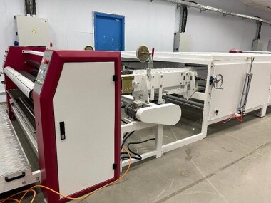 Машина для пропитки и обработки рулонных тканей установлена в демозале «Алларт Сервис»