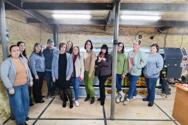 «КОВЧЕГ» установила 3-метровый ARK-JET SOL 3202 в курской РПК «Рекламные Решения»