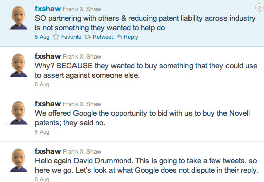 Патентная битва продолжилась в Twitter