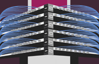 Коммутационные панели симметричных кабелей для применения в ЦОД