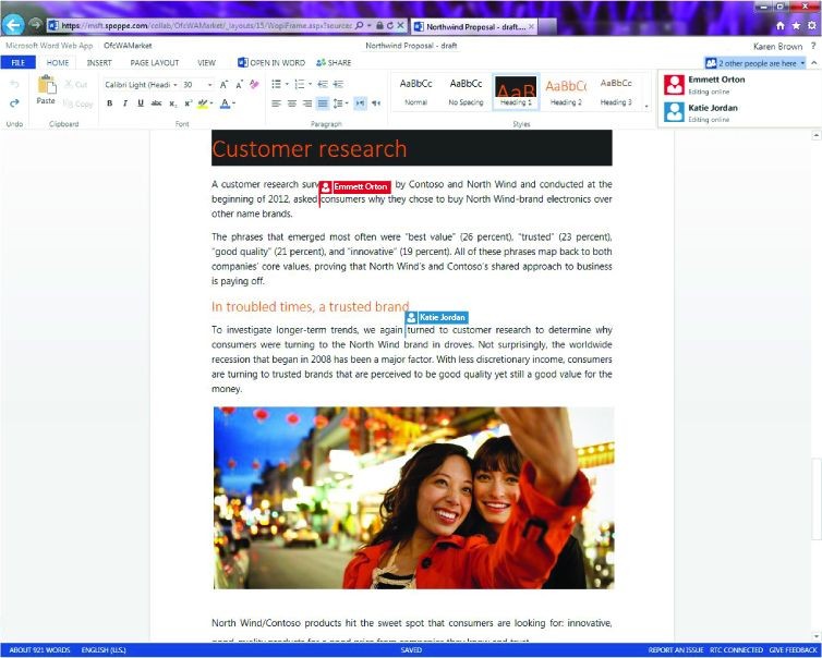 Веб-версия Office: совместное редактирование в «прямом эфире»