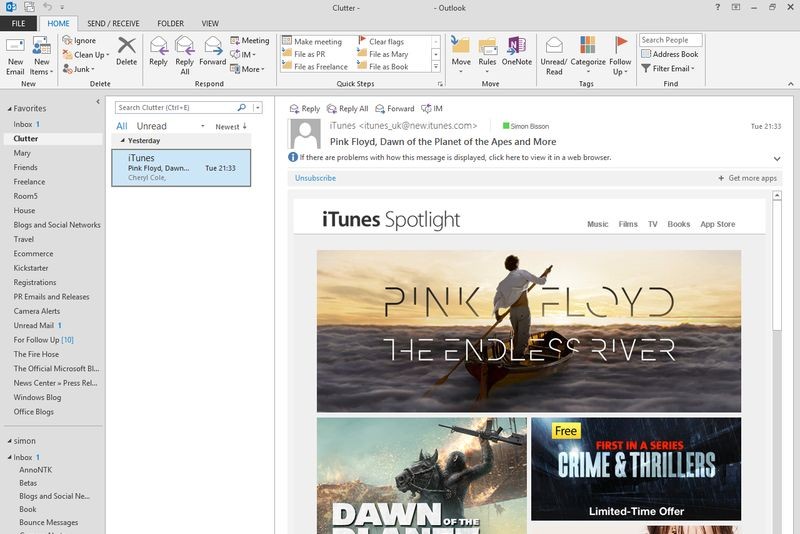 Microsoft Clutter: технологии машинного обучения выходят из лаборатории