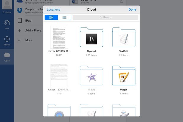 Microsoft реализовала поддержку iCloud в версии Office для iPad и iPhone