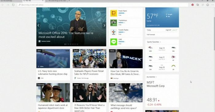 Финальная версия браузера Project Spartan будет называться Edge