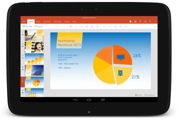 Офисные приложения Microsoft появятся на Android-планшетах