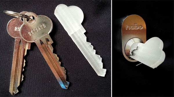 На 3D-принтере можно изготовить работоспособную копию ключа по его снимку