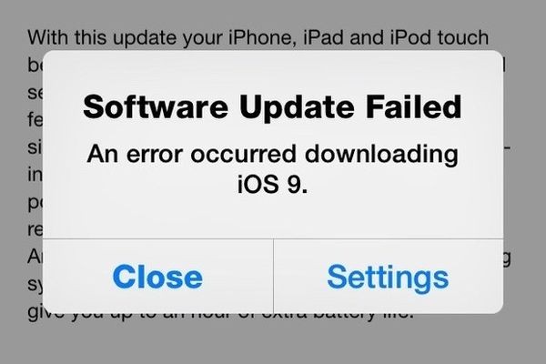 Пользователи жалуются на проблемы с загрузкой iOS 9