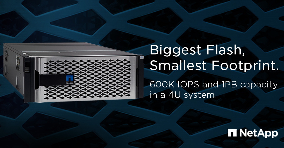 Новый массив NetApp All-Flash гарантирует максимальную емкость хранения