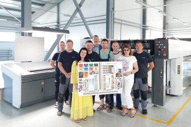 Офсетная машина Komori Lithrone GL-540C установлена в типографии «Темп» (Челябинск)
