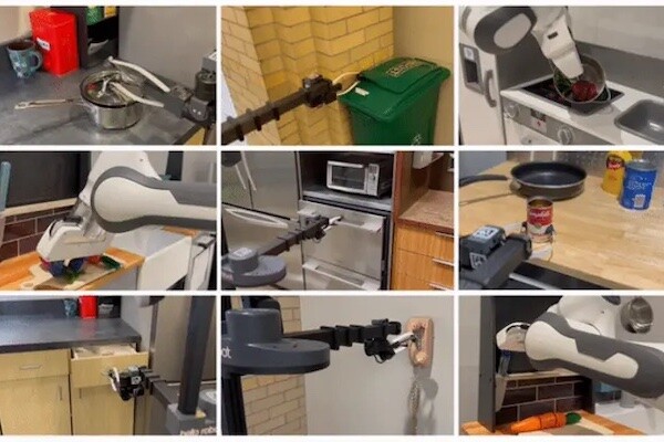 Робот занимается домашними делами, подражая людям из видео