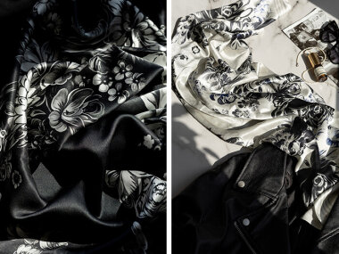 Черно-белая коллаборация Жостовской фабрики и Solstudio Textile Group 