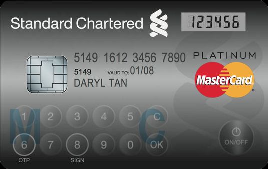 Новый вид кредитных карт MasterCard - Display Card - банк Standard Chartered