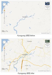 Подробная карта Северной Кореи, Google Maps