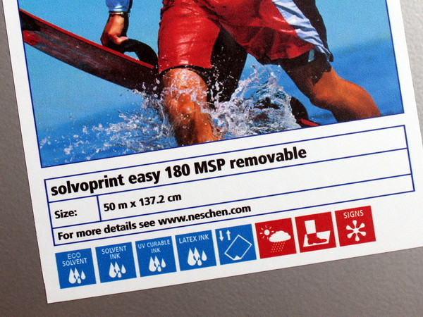 Съёмная самоклеящаяся плёнка solvoprint easy 180 MSP