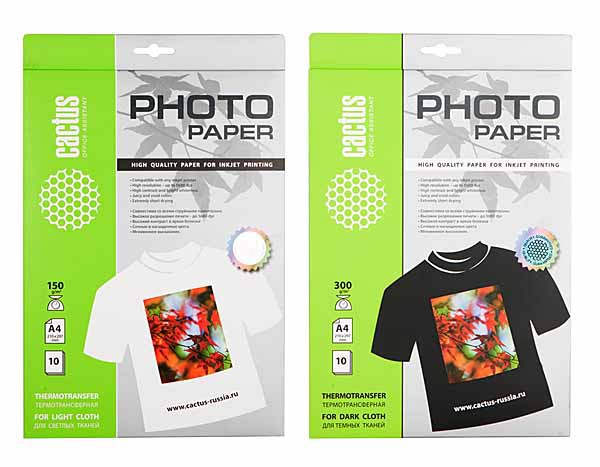  Cactus представляет  профессиональную бумагу для  термопереноса