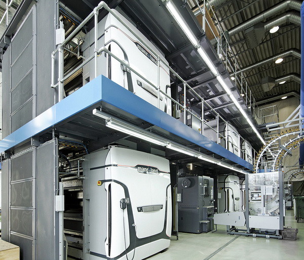 Две конфигурации газетной линии manroland Colorman e:line