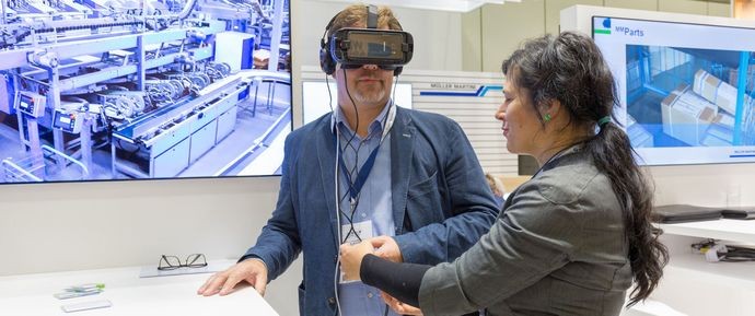 Muller Martini на IFRA: газетная экспедиция на стенде через очки виртуальной реальности