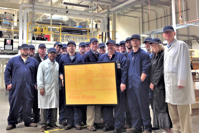 С производственной линии Kodak в Уэтерфорде сошла первая флексографская пластина 