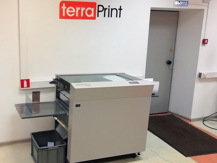 В демо-зале «Терра Принт» установлены Uchida Aerocut и ризограф Riso A2