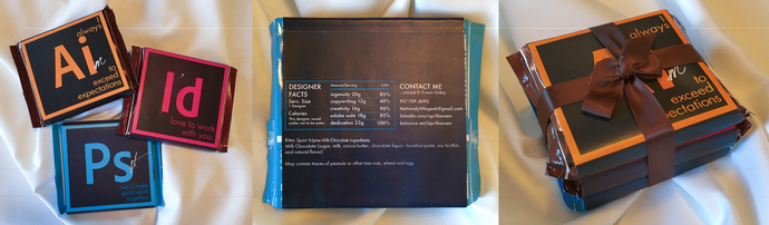 Шоколадка в стиле Adobe Creative Suite вместо визитки