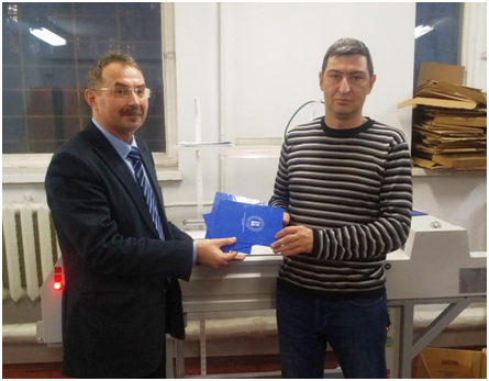 В типографии ВШЭ введена в эксплуатацию российская крышкоделательная машина «Гимназист-500»