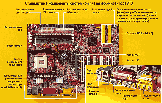 Расшифровка материнской платы