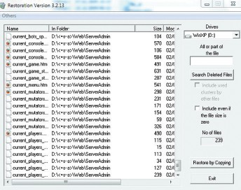 Более чем простой интерфейс простой утилиты Restoration