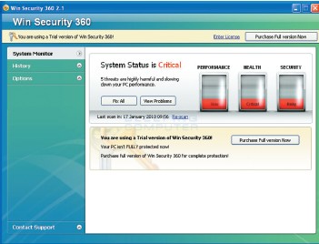 Фальшивый антивирус Win Security 360