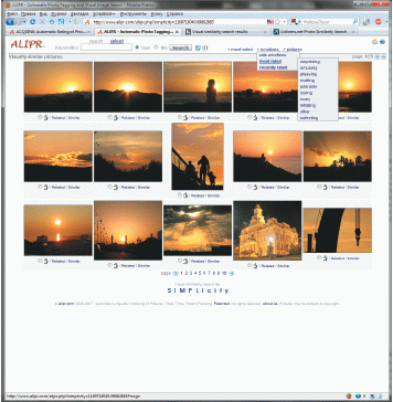 Проект ALIPR использует технологии распознавания изображений и автоматического присвоения тегов