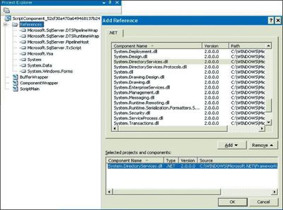 Экран 4. Создание ссылки на сборку System.DirectoryServices.dll