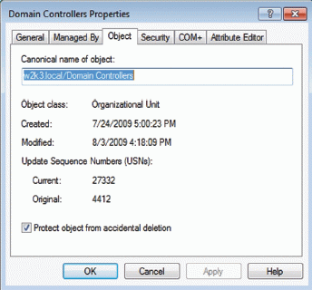 Экран 2. Предотвращение случайного удаления объекта
